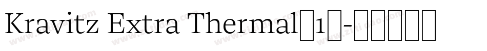 Kravitz Extra Thermal(1)字体转换